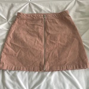 pink mini skirt